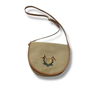 Vintage Canvas Embroidered Crossbody Bag